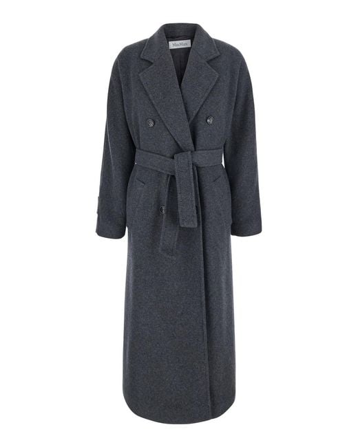 Max Mara Blue Cashmere Coat Cadmio