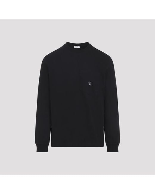 Céline Black Long-Sleeved T-Shirt Cotton Tshirt for men