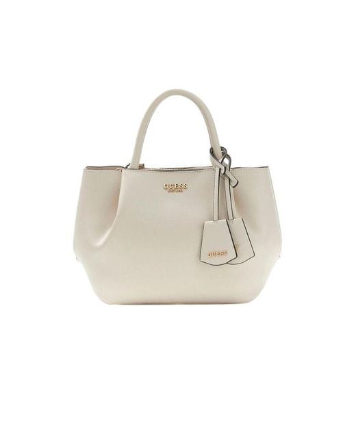 Guess Natural Satchel Bag Polyurethane Satchel-Bags
