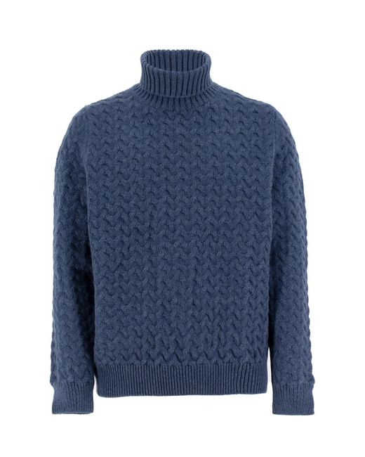 Fedeli Blue Pullover for men