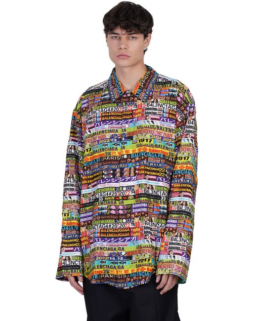 Balenciaga Multicolor Shirt In Polyamide Polyester for men