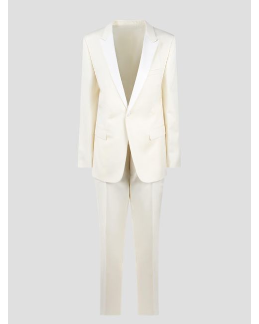 Dior White Tailored Single Breasted Suit for men