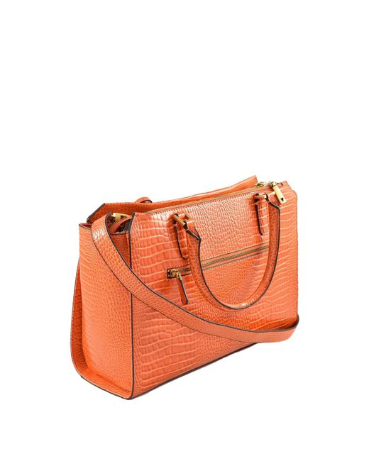 Guess Orange Leather Handbag
