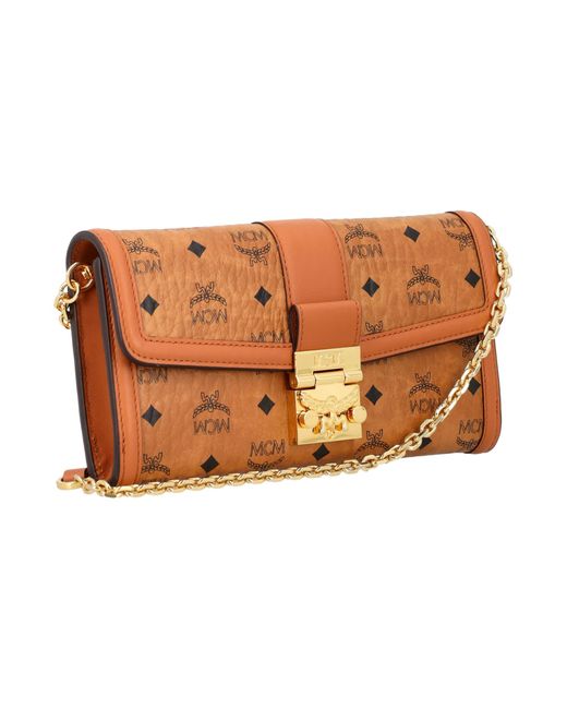 MCM Brown Tracy Chain Wallet