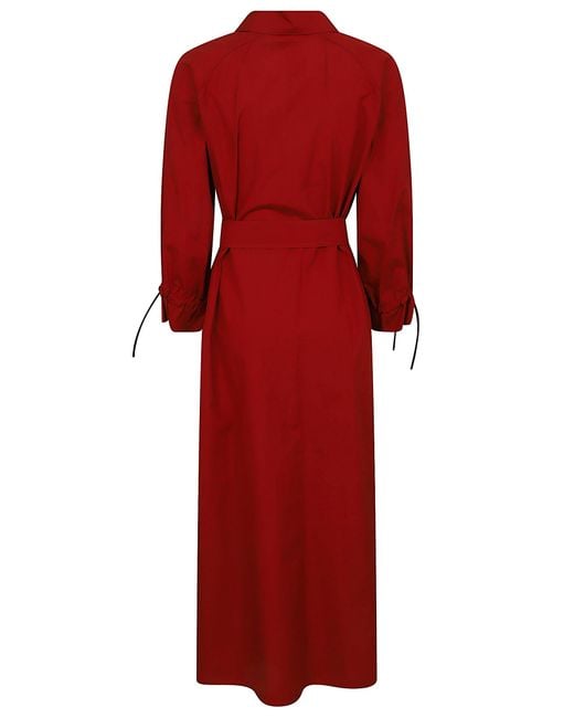 Max Mara Red Abito Mirto Cotone