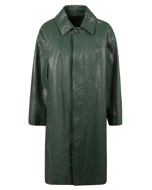 Burberry Green Concealed Long Coat