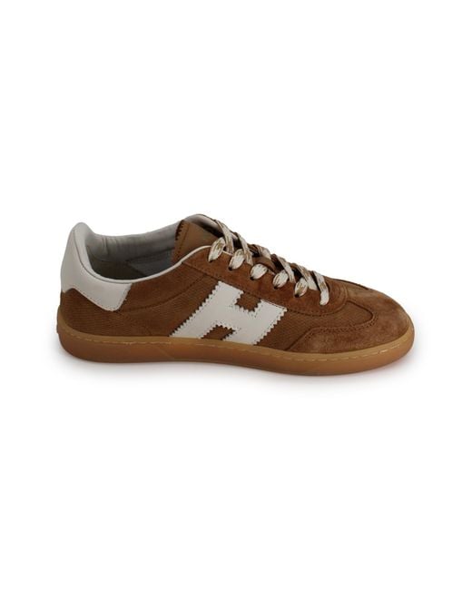 Hogan Brown Flat Shoes