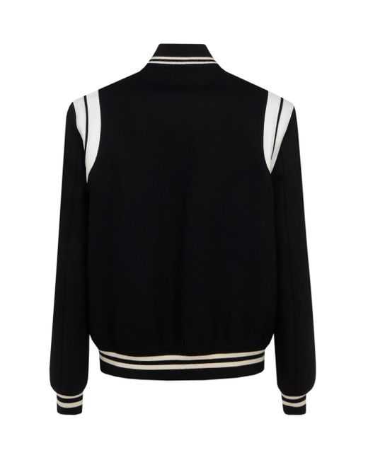 Saint laurent college jacket sale
