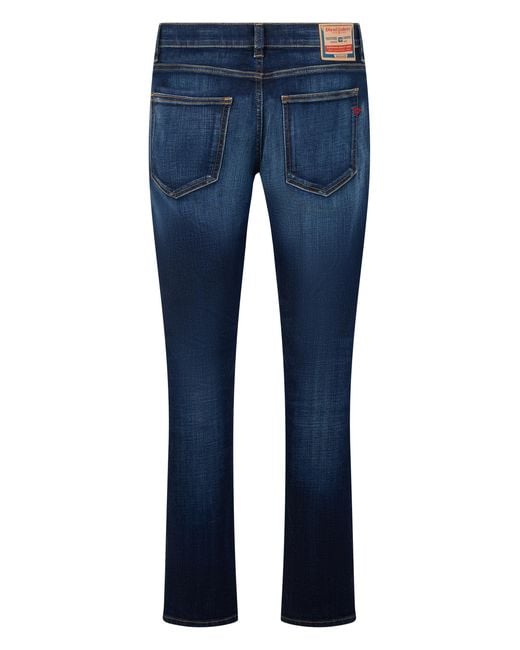 DIESEL Blue Jeans Slim-Fit Denim Cotton for men