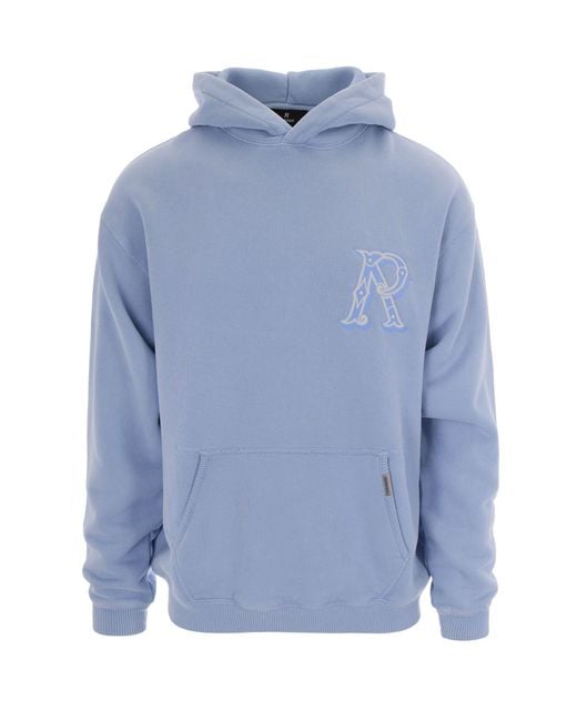 Represent Blue Logo Hood Sweatshirt for men