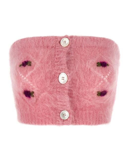 Alessandra Rich Pink Other Fibres Shirt