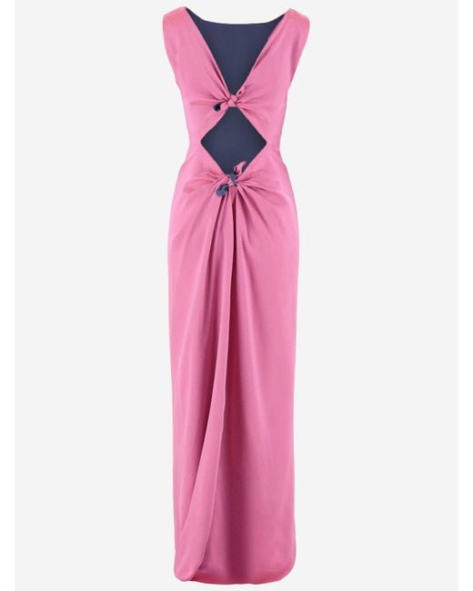 Stephan Janson Pink Silk Long Dress