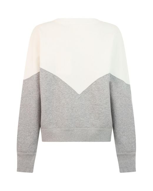 Isabel Marant Gray Sweater With Text, Off-Light/Light Cotton Sweatshirts