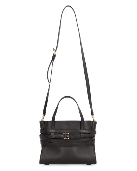 Moschino Black Handbag Tie Me Small Leather Sheep Handbags
