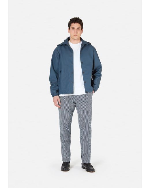 Doppiaa Blue Aamarone Raincoat Jacket for men