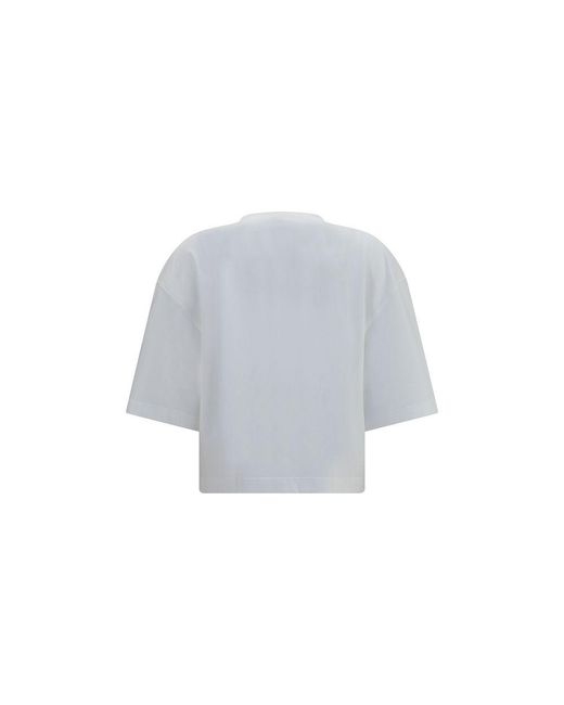 Brunello Cucinelli Gray White Cotton T
