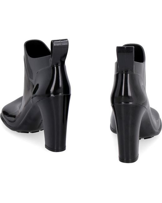 Bottega Veneta Black Shine Rubber Boots