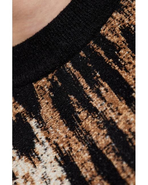 Balmain Black Animal Print Dress