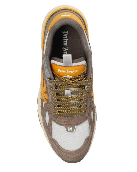 Palm Angels Natural The Palm Runner Round Toe Sneakers for men