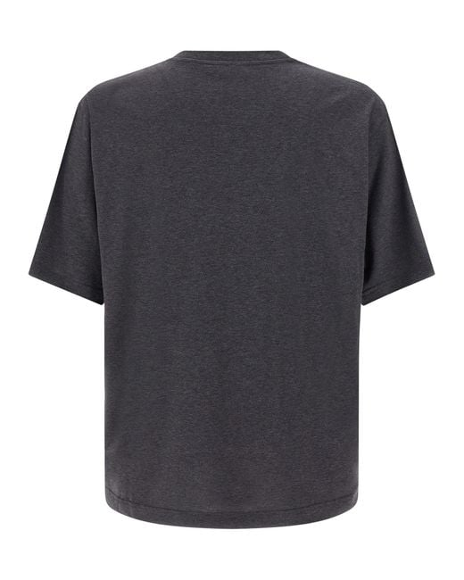 Dolce & Gabbana Black Flocked Print T-Shirt for men