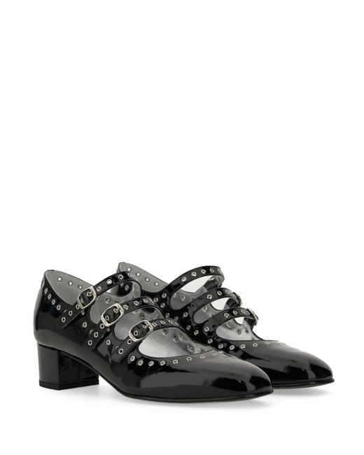 CAREL PARIS Black Mary Jane Pumps Leather