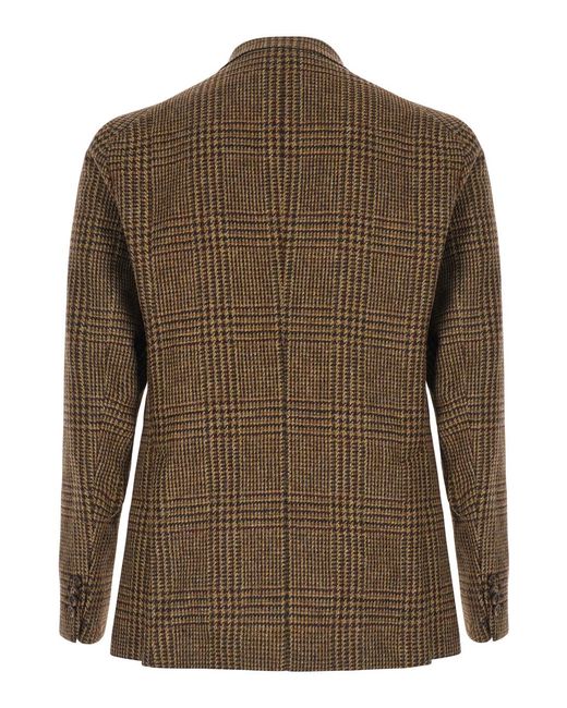 Tagliatore Brown Single-Breasted Jacket Montecarlo Blazers for men