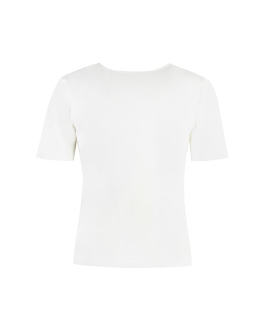 P.A.R.O.S.H. White Knitted T-Shirt