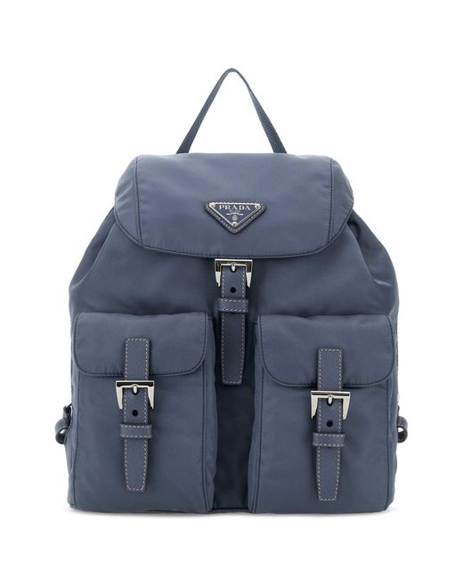 Prada Cerulean Blue Re-nylon Small Backpack
