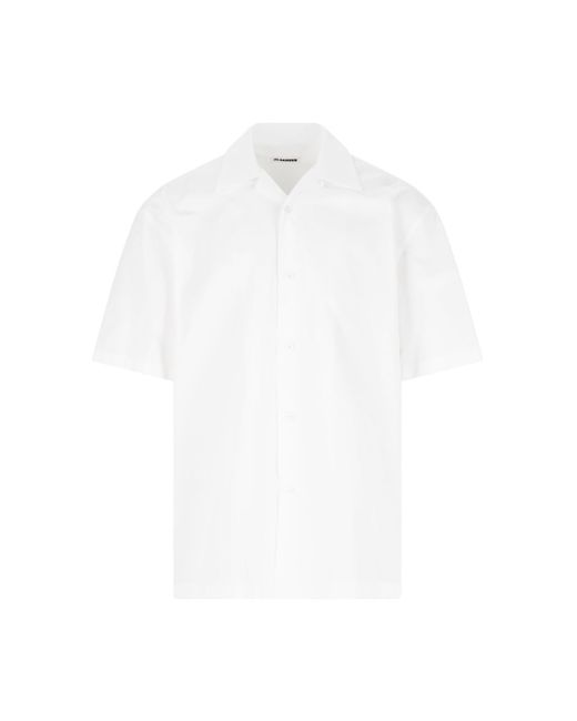 Jil Sander White Poplin Shirt for men