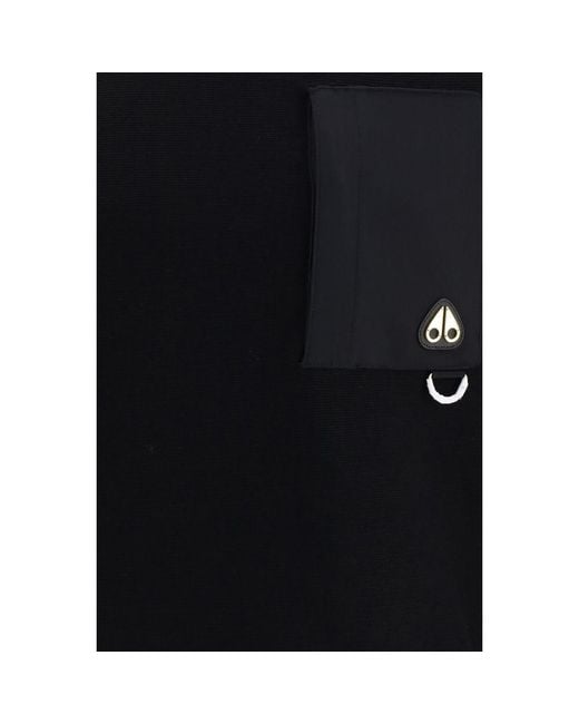 Moose Knuckles Black Nylon Sweatshirt Clothing for men