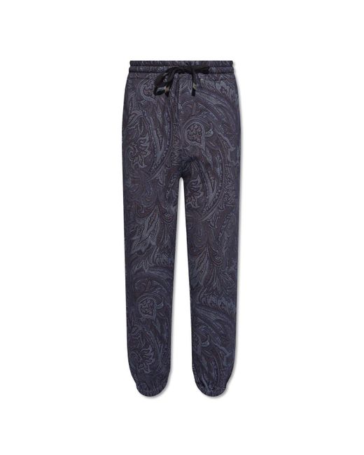 Etro Blue Printed Sweatpants, for men