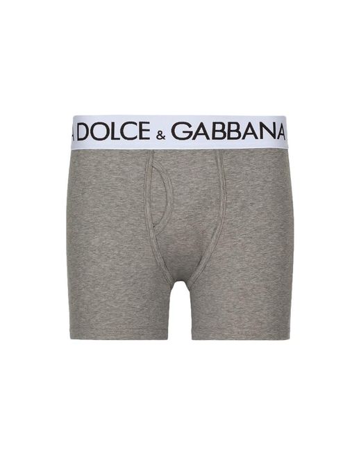 Dolce & Gabbana Gray Boxers With Logo for men