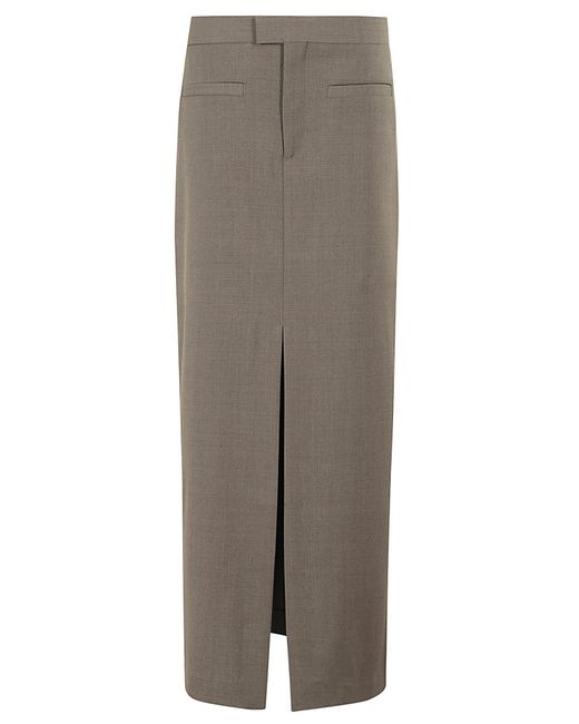 Filippa K Brown Long Tailored Skirt