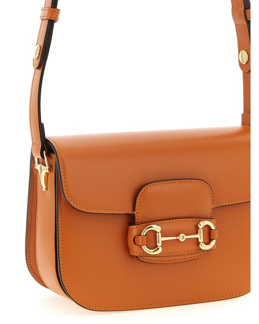Gucci Orange Horsebit 1955' Small Shoulder Bag