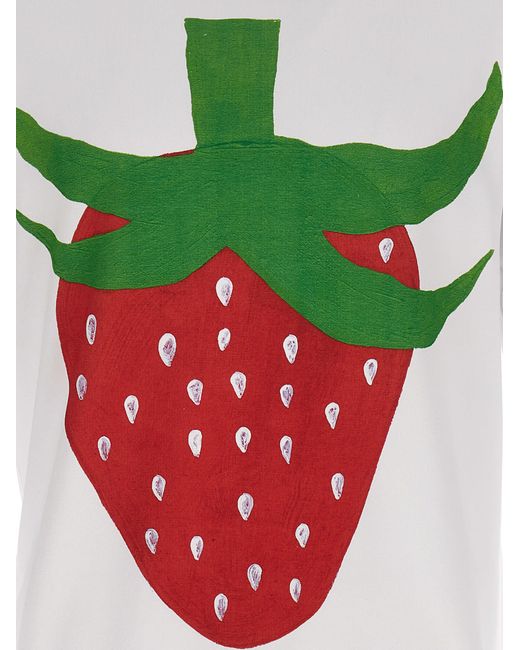 Comme des Garçons White Strawberry Sweatshirt for men