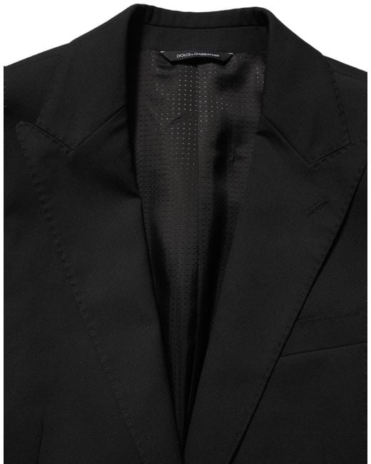 Dolce & Gabbana Black Polyester Single Breasted Blazer Jacket Clothing for men