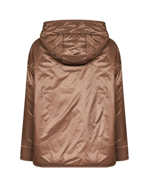 Max Mara Brown Padded Hooded Jacket Mtccleo Puffer