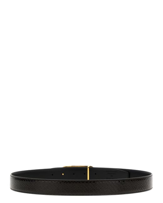 Tom Ford White Logo Reversible Belt for men