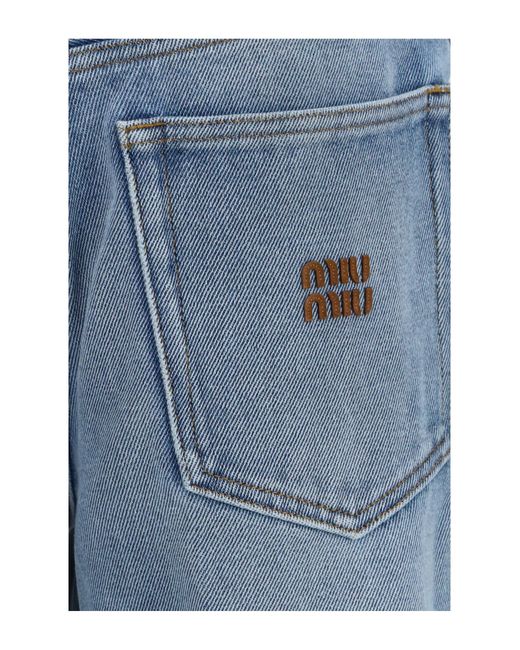 Miu Miu Blue Jeans Washed Denim Cotton