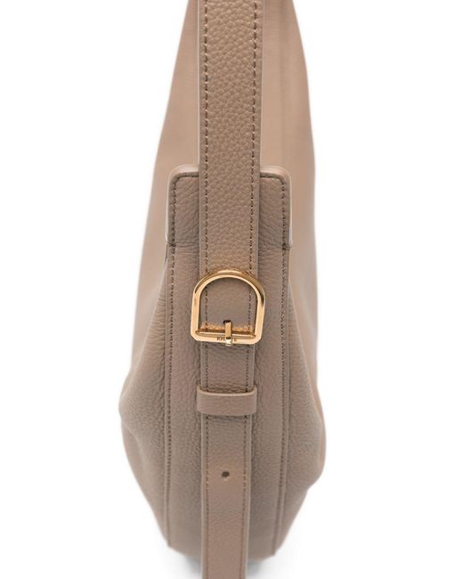 Khaite White Augustina Small Leather Crossbody Bag