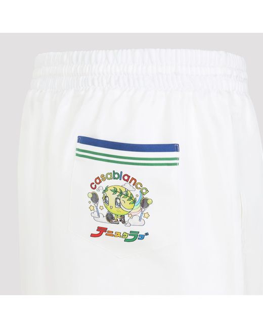 Casablanca White Drawstring Shorts for men