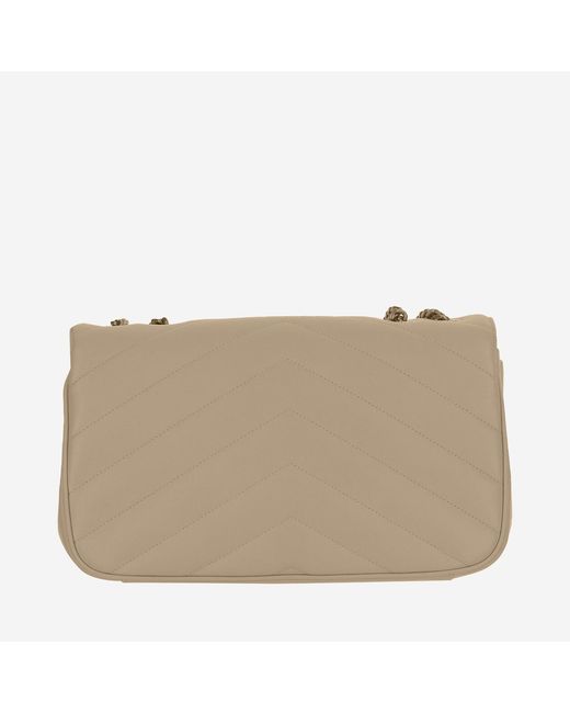 Saint Laurent Natural Medium Loulou Bag Lambskin Shoulder