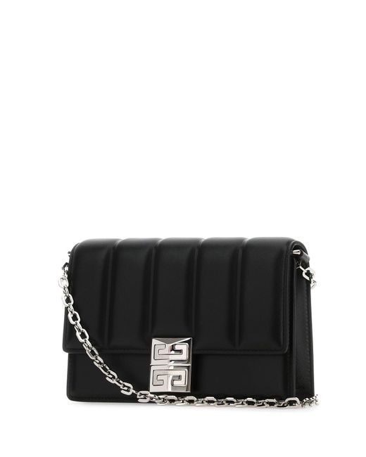 Givenchy Black Leather Medium 4G Crossbody Bag