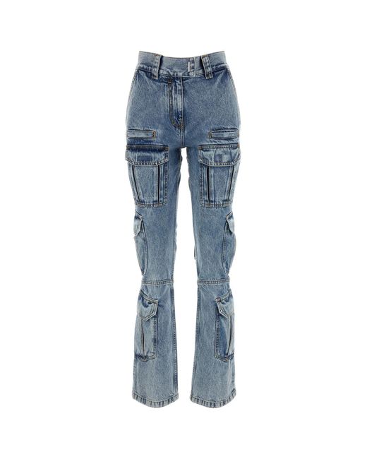 Givenchy Blue Denim Cargo Jeans