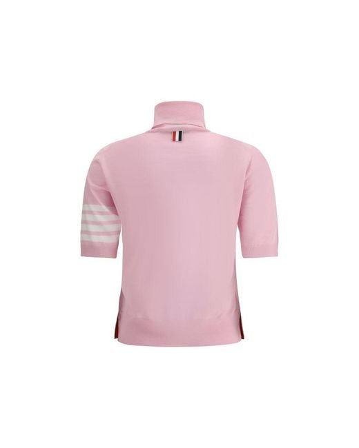 Thom Browne Pink Multicolor Polyamide Turtleneck