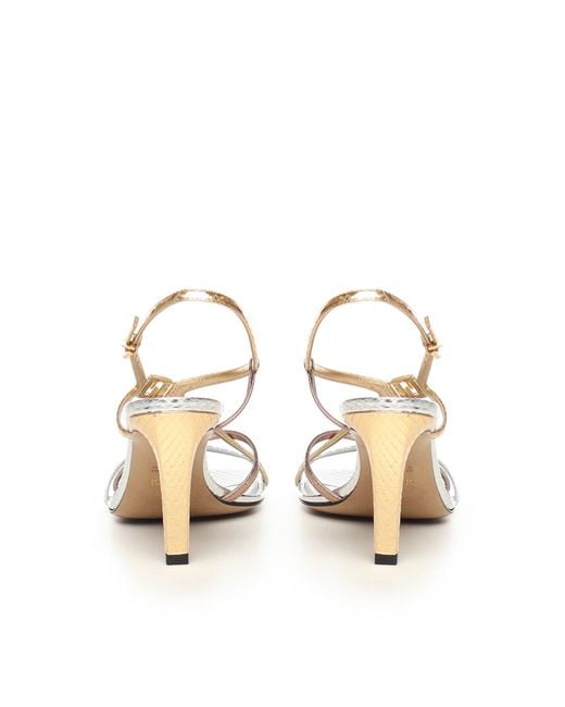 Fendi White Ffold Sandal