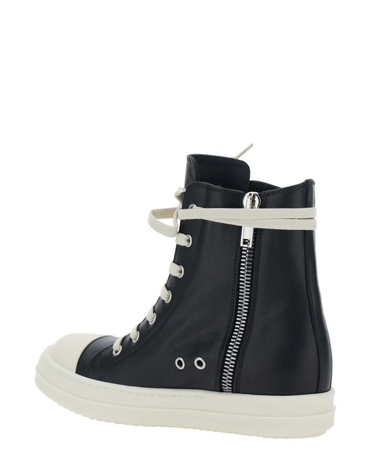 Rick Owens Blue Sneakers Leather Trainers