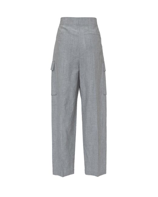 Brunello Cucinelli Gray Trousers With Belt
