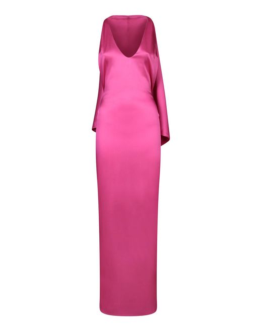 GIUSEPPE DI MORABITO Pink Viscose Long Halter Dress