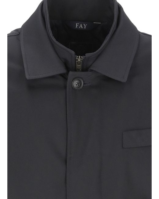 Fay Black Morning Coat Jacket for men
